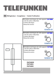 Mode d’emploi Telefunken R4P488X Réfrigérateur combiné