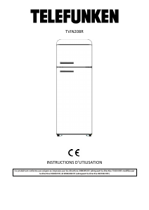 Mode d’emploi Telefunken TVIN208R Réfrigérateur combiné