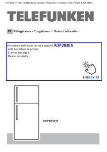 Mode d’emploi Telefunken R2P283ES Réfrigérateur combiné