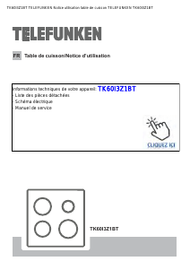 Mode d’emploi Telefunken TK60I3Z1BT Table de cuisson