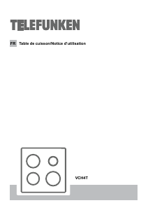 Mode d’emploi Telefunken VCH4T Table de cuisson