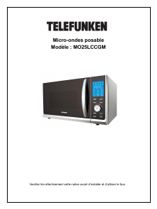 Mode d’emploi Telefunken MO25LCCGM Micro-onde