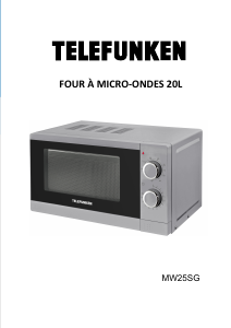 Mode d’emploi Telefunken MW25SG Micro-onde