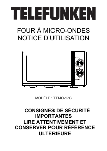 Mode d’emploi Telefunken TFMO-17G Micro-onde