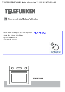 Mode d’emploi Telefunken TFKMP64K2 Four