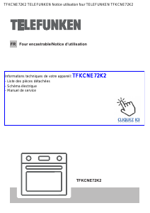 Mode d’emploi Telefunken TFKCNE72K2 Four