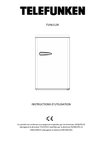 Mode d’emploi Telefunken TVIN112R Réfrigérateur