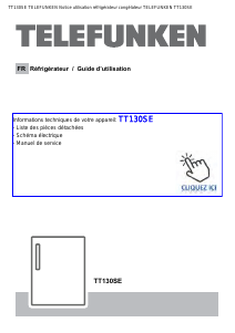 Mode d’emploi Telefunken TT130SE Réfrigérateur