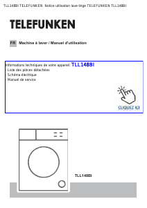 Mode d’emploi Telefunken TLL148BI Lave-linge
