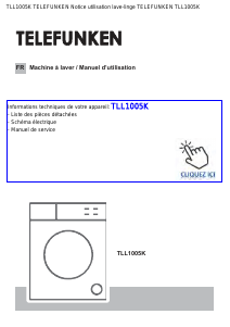 Mode d’emploi Telefunken TLL1005K Lave-linge