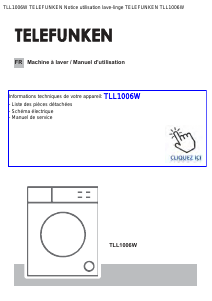 Mode d’emploi Telefunken TLL1006W Lave-linge