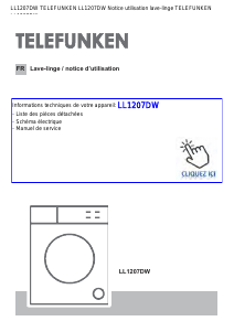 Mode d’emploi Telefunken LL1207DW Lave-linge