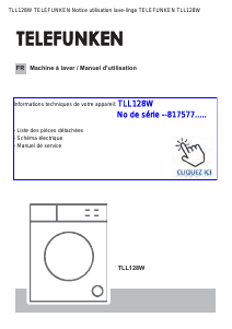 Mode d’emploi Telefunken TLL128W Lave-linge