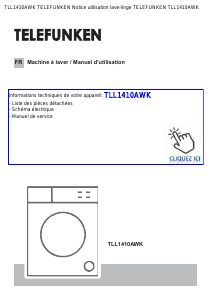 Mode d’emploi Telefunken TLL1410AWK Lave-linge