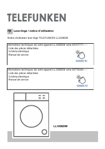 Mode d’emploi Telefunken LL1006DW Lave-linge