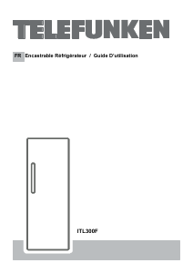 Mode d’emploi Telefunken ITL300F Réfrigérateur