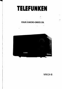 Mode d’emploi Telefunken MW24B Micro-onde