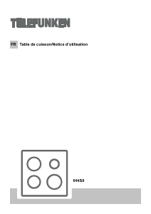 Mode d’emploi Telefunken IH4SII Table de cuisson