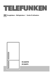 Mode d’emploi Telefunken RC268FW Réfrigérateur combiné