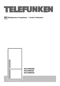 Mode d’emploi Telefunken RC270NFEK Réfrigérateur combiné