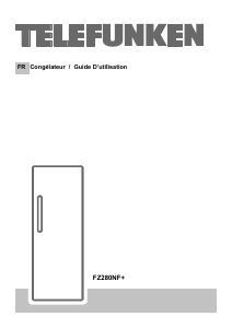 Mode d’emploi Telefunken FZ280NF+ Congélateur
