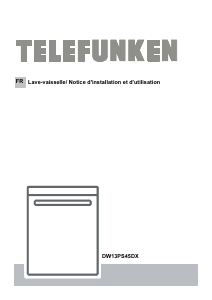 Mode d’emploi Telefunken DW13PS45DX Lave-vaisselle