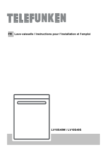 Mode d’emploi Telefunken LV10S49W Lave-vaisselle