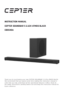 Handleiding Cepter CBS540A Home cinema set