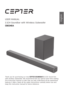 Manual Cepter CBE340A Home Theater System