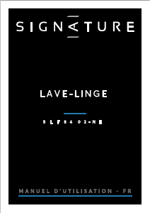 Mode d’emploi Signature SLF8402-NE Lave-linge