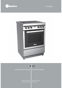Mode d’emploi Signature SCI560X Cuisinière