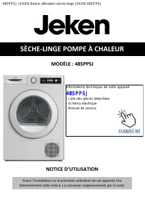 Mode d’emploi Jeken 48SPPSJ Sèche-linge