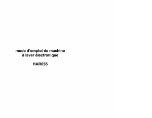 Mode d’emploi Harrow HAR055 Lave-linge