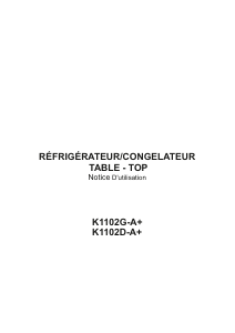 Mode d’emploi Kleo K1102G-A+ Réfrigérateur