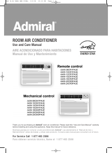 Manual Admiral AAW-08CM1FHUE Air Conditioner