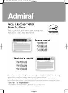 Manual de uso Admiral AAW-08CR1FHUE Aire acondicionado