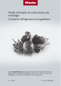 Mode d’emploi Miele KFN 7774 B Réfrigérateur combiné