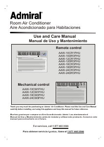 Manual de uso Admiral AAW-10CR1FHU Aire acondicionado