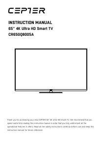 Käyttöohje Cepter CR65GQ8005A LED-televisio