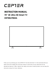 Käyttöohje Cepter CR70EU7002A LED-televisio