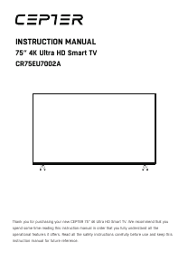 Käyttöohje Cepter CR75EU7002A LED-televisio