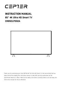 Käyttöohje Cepter CR85EU7002A LED-televisio