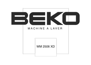 Käyttöohje BEKO WM 2506 XD Pesukone