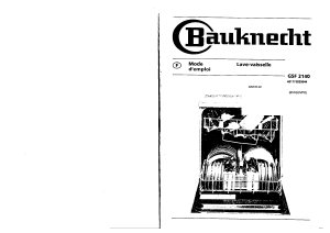 Käyttöohje Bauknecht GSF 2140 Astianpesukone