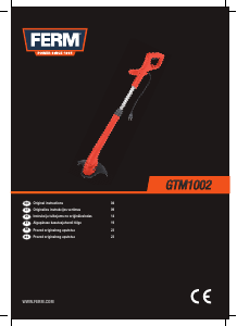 Bruksanvisning FERM GTM1002 Grästrimmer