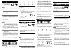 説明書 Lezyne Mini Drive XL (2014) 自転車ライト