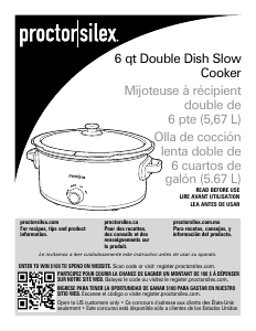 Bruksanvisning Proctor Silex 33563MN Slow cooker