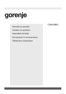 Használati útmutató Gorenje CM4G8BG Kávéautomata