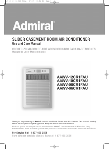 Manual de uso Admiral AAWV-12CR1FAU Aire acondicionado