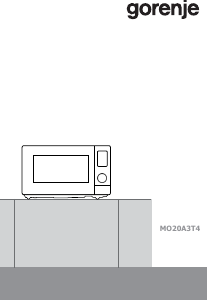 Посібник Gorenje MO20A3T4 Мікрохвильова піч